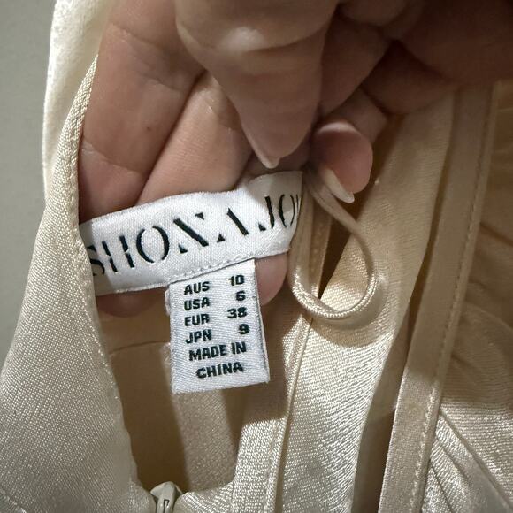 Shona Joy La Lune Asymmetrical Bias Cowl Midi Dress - Picture 6 of 7